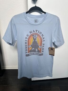 Parks Project, Yosemite NP "Chill Out" Bear T-Shirt, Light Blue, Size Small